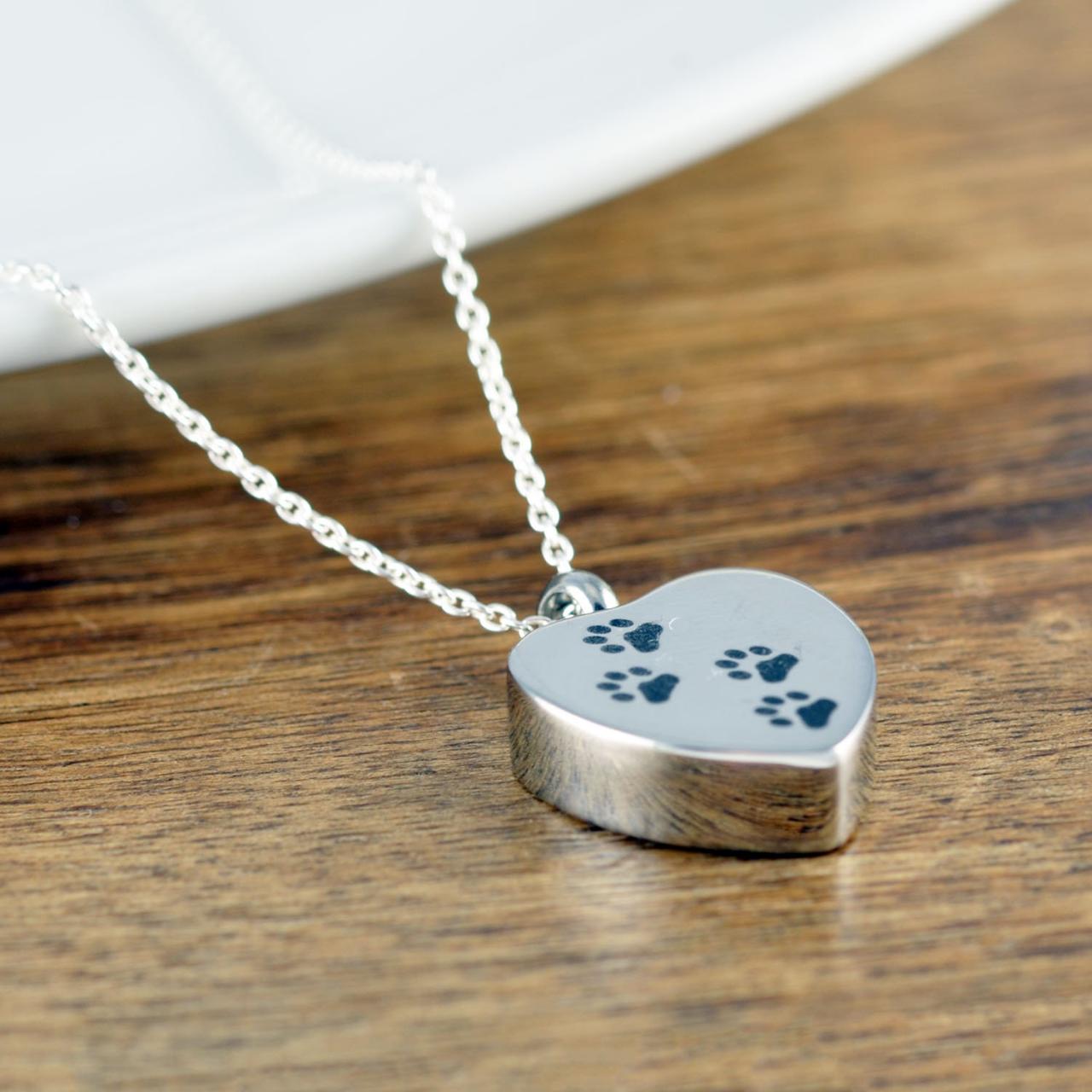 Dog Memorial Gift, Pet Jewelry, Gift for Her, Cremation Urn, Silver Necklace, Cremation Jewelry, Loss of Pet, Ash Jewelry,Cremation Necklace