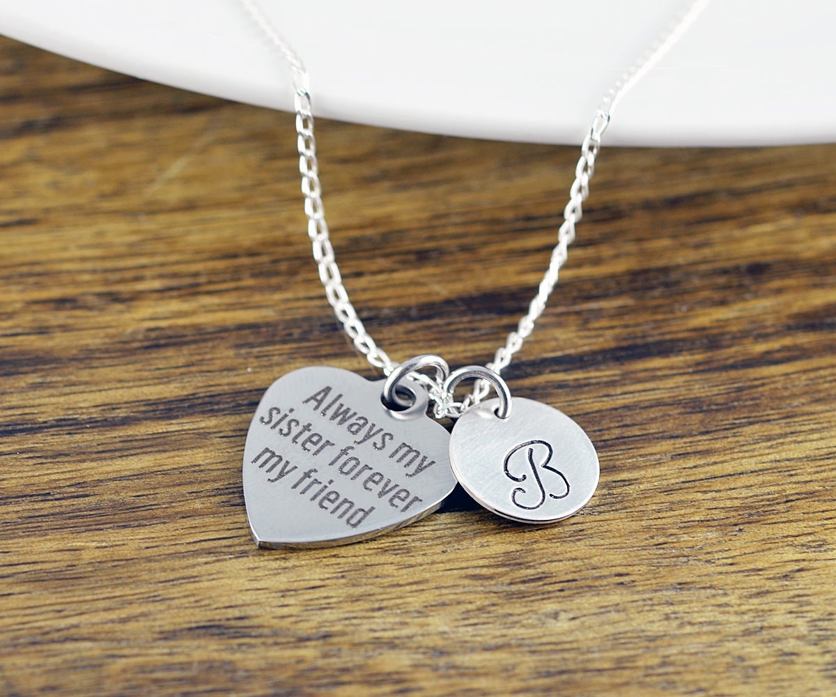 Always My Sister Forever My Friend, Gift For Sister, Sister Gift, Personalized Sister Necklace, Friend Jewelry, Birthday Gift