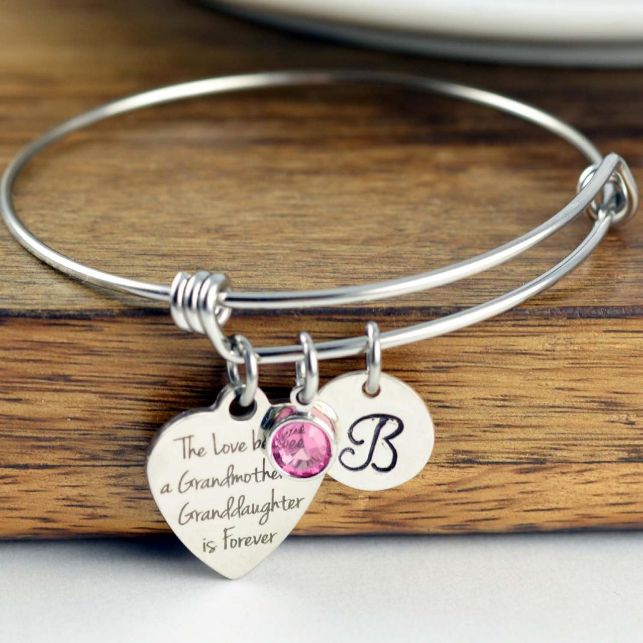 The Love Between A Grandmother And Granddaughter Is Forever Bracelet, Gift For Grandmother, Gift For Grandma, Grandmother Gift, Grandma Gift