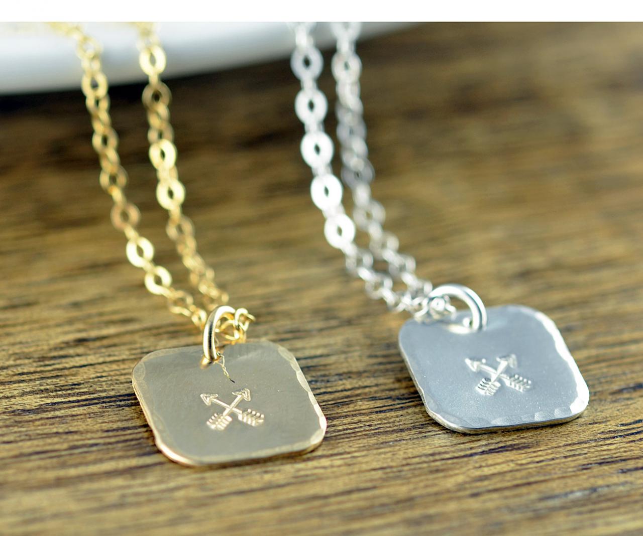 Crossed Arrow Necklace, Friendship Necklace, Friendship Arrows Necklace,crossed Arrows Charm, Friend Gift, Friends Jewelry, Gift For Bff