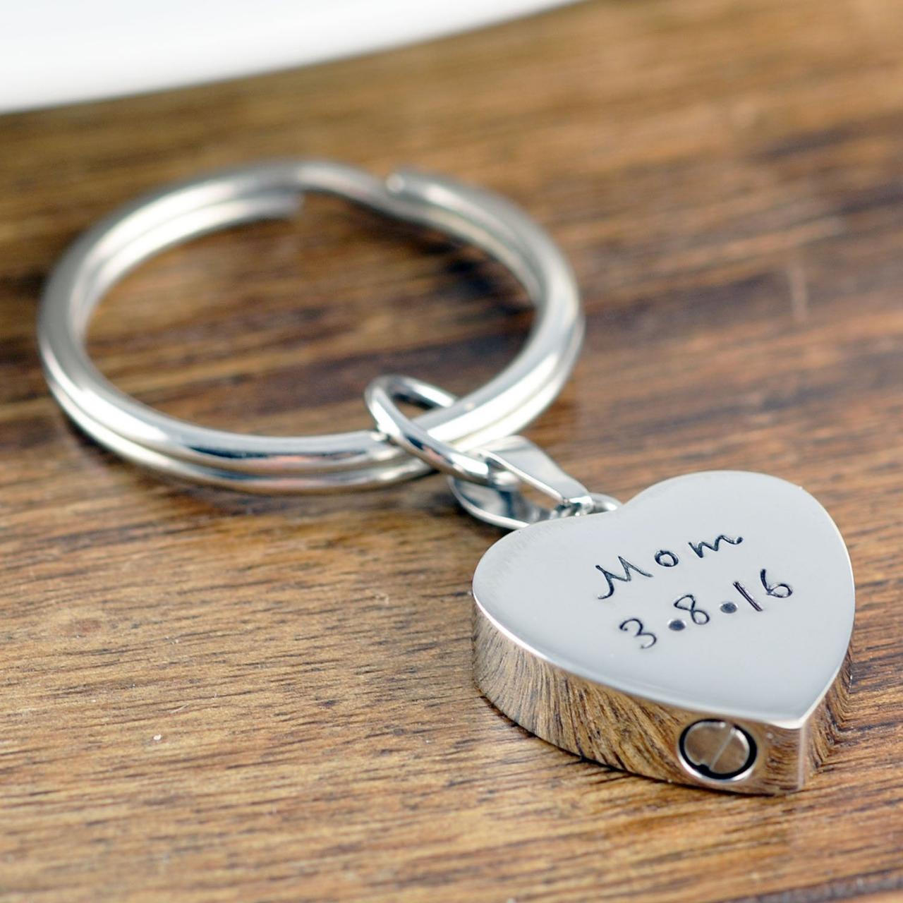 Personalized Memorial Keychain, Cremation Jewelry, Cremation Keychain, Urn Keychain For Ashes, , Cremation Keyring, Cremation Keepsake