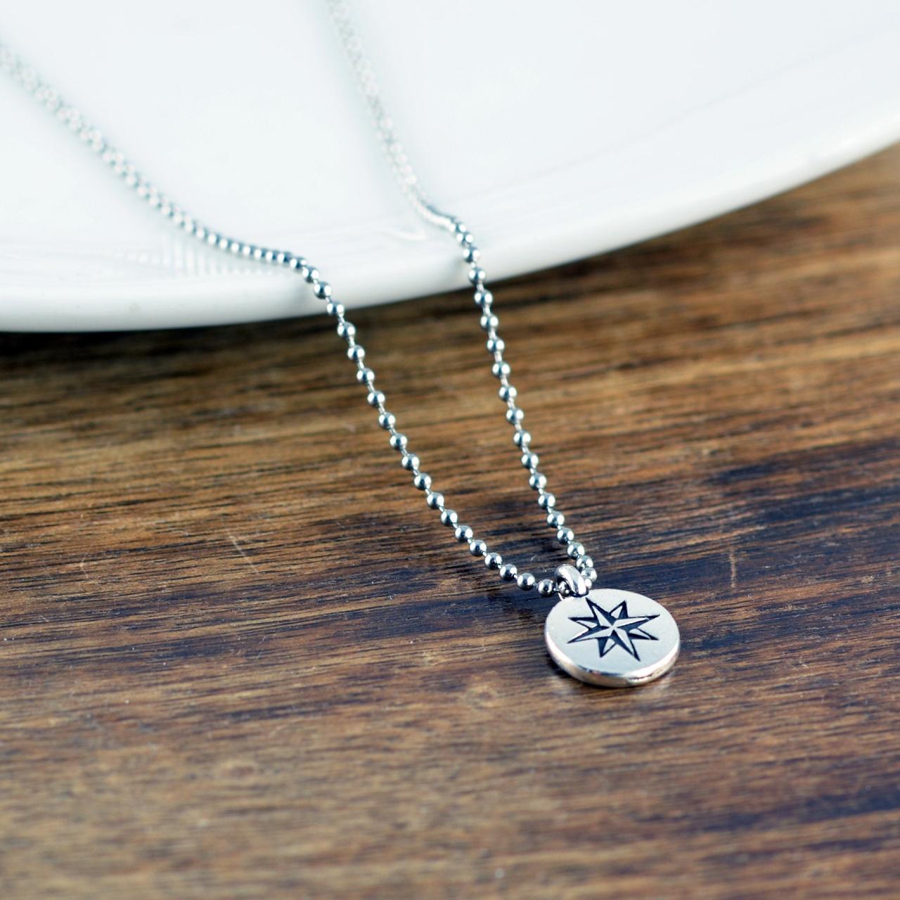 Necklace For Men, Men's Jewelry, Small Compass Necklace, Compass Pendant For Men, Compass Charm Necklace, Compass Necklace, Graduation