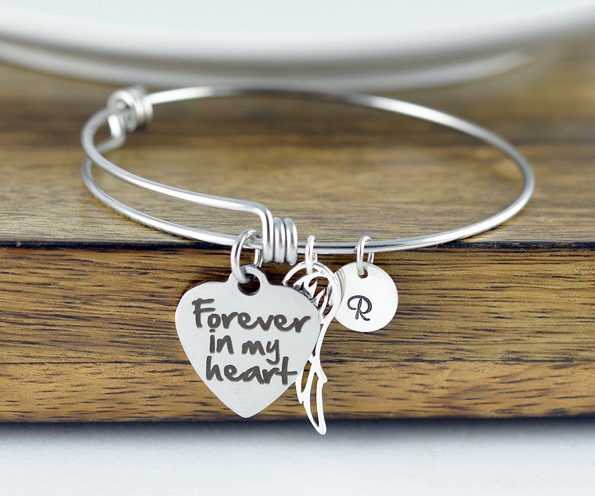 Forever In My Heart, Personalized Bracelet, Remembrance Jewelry, Remembrance Bracelet, Memorial Bracelet, Memorial Jewelry, Sympathy Gift