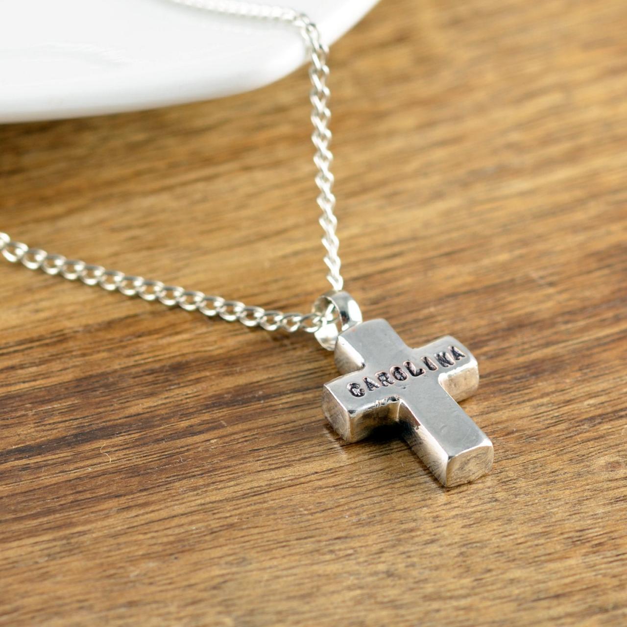 Sympathy Gift Necklace, Memorial Necklace, Remembrance Necklace, Cremation Necklace, Personalized Cross Necklace, Gift For Him