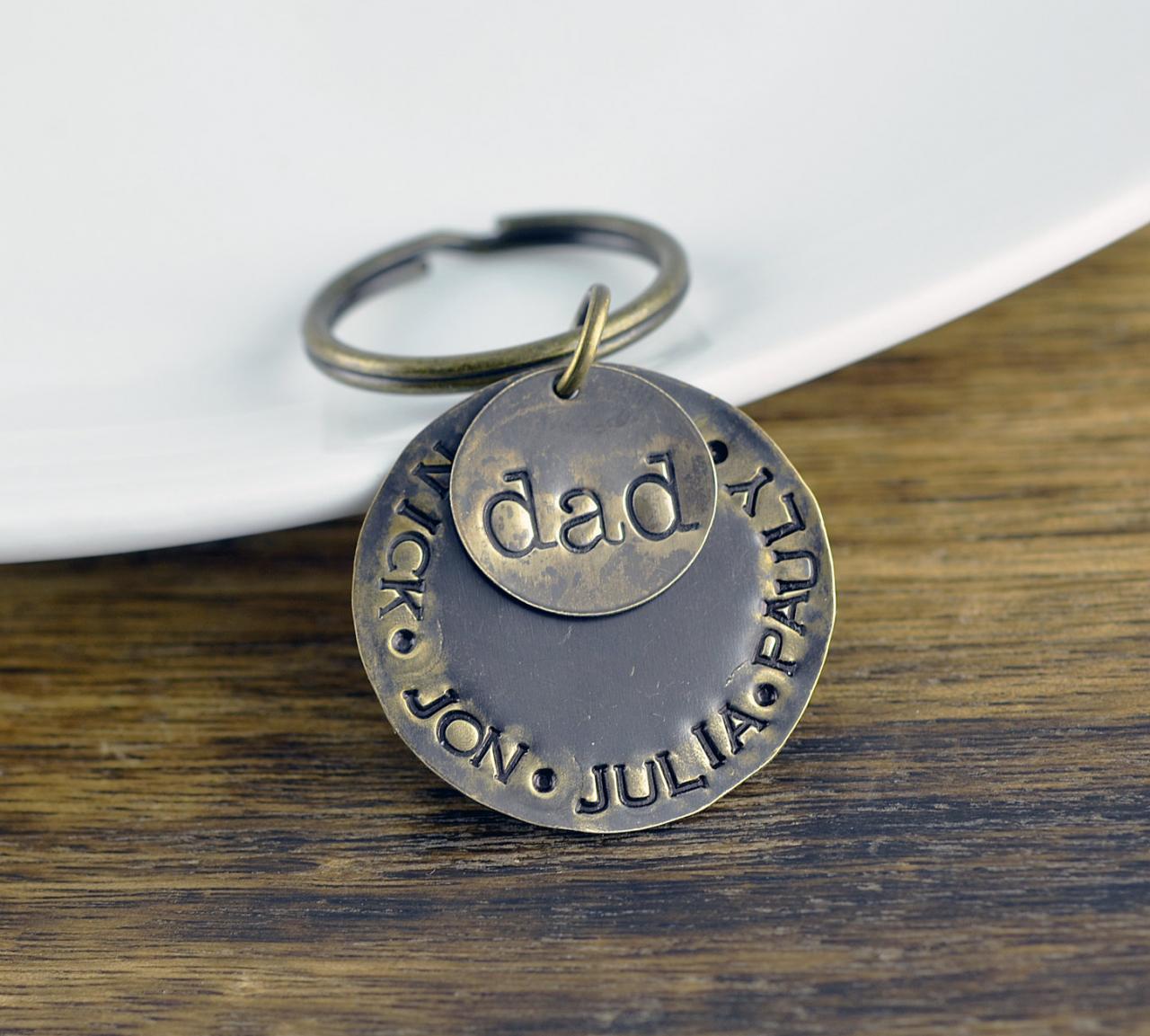 Personalized Keychain - Custom Keychain- Name Keychain - Mens Gift - Mens Keychain - Hand Stamped Keychain - Dad Gift - Gift For Him