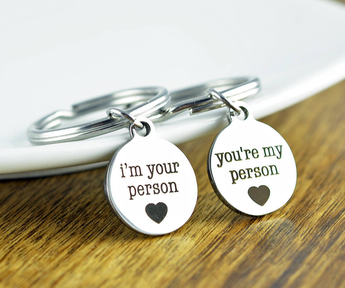 You're My Person Keychain - Grey's Anatomy Inspired - You Are My Person Keychain, I'm Your Person Keychain Set,