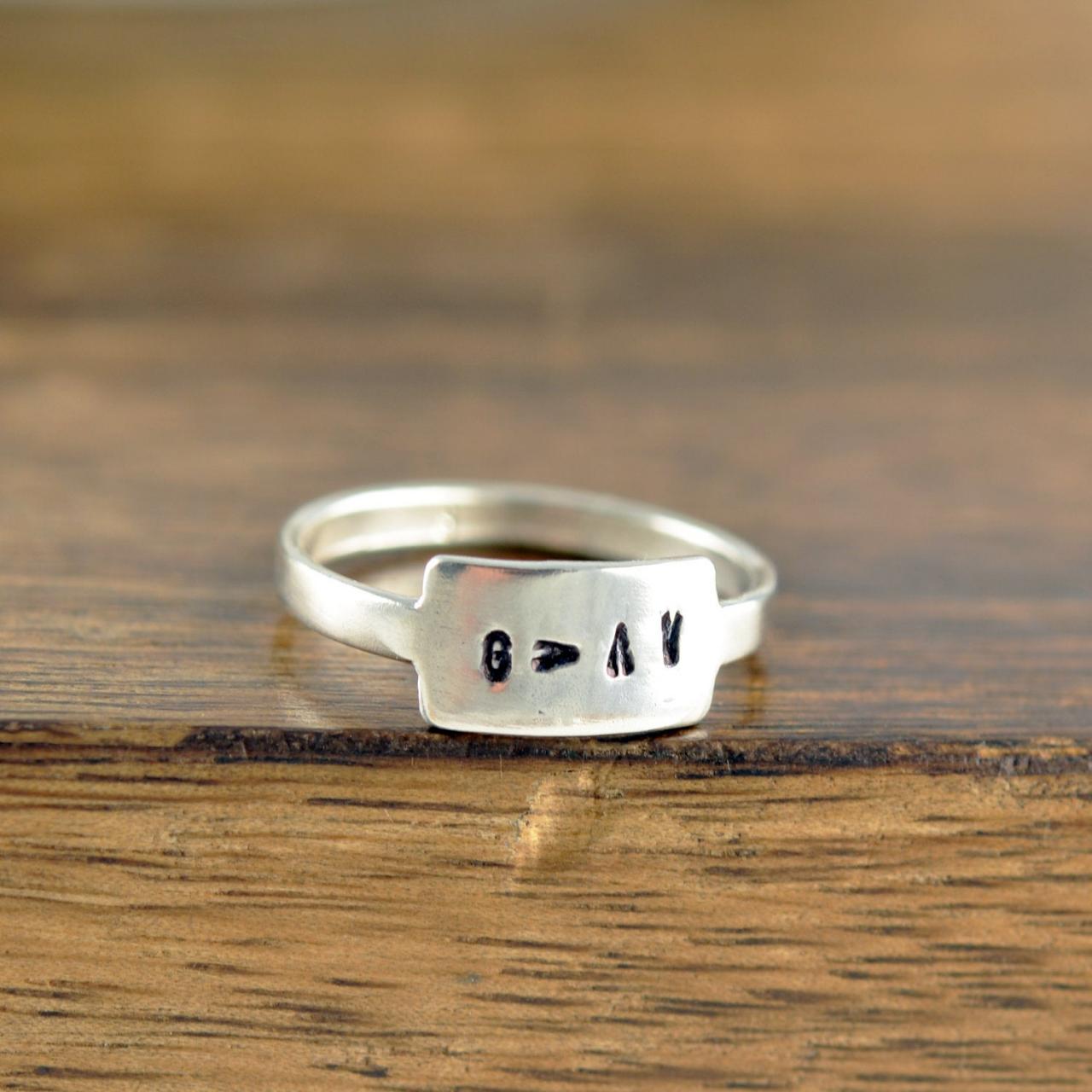 Name Ring, Sterling Silver Ring, Christian Gifts, Inspirational Jewelry, Personalized Ring, Tab Ring, Silver Stacking Rings, Gift For Her