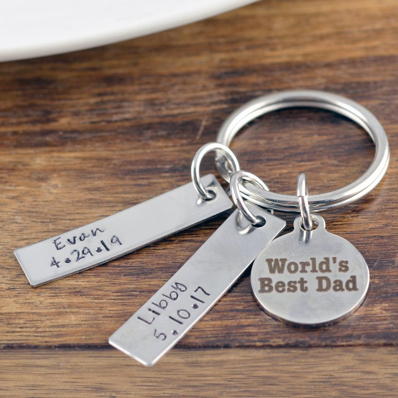 Gift For Dad, Dad Keychain, Personalized Father's Keychain, Father's Day Gift, Dad Gift, Fathers Day Gift From Wife,worlds Dad