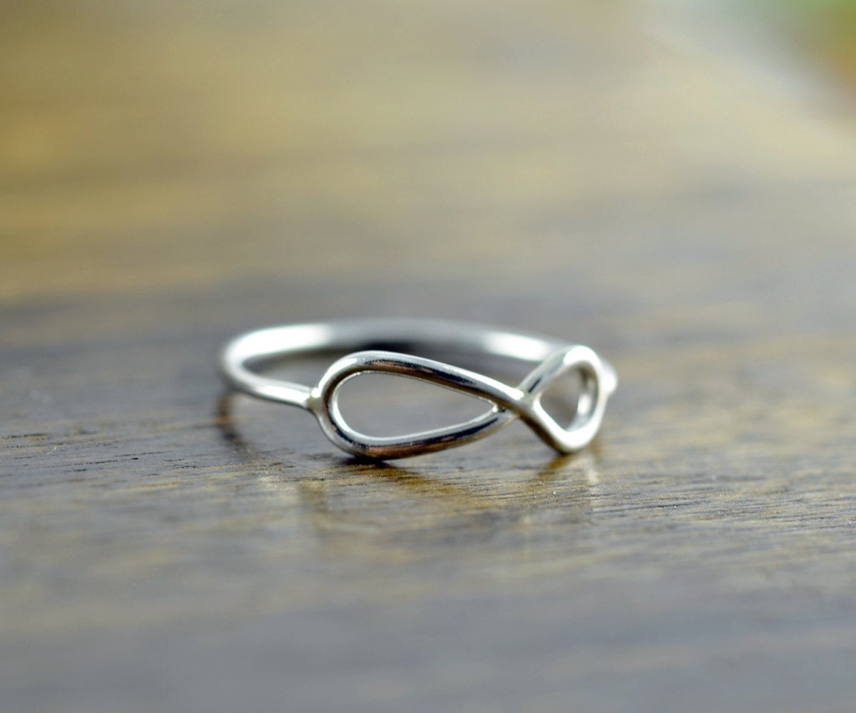 Infinity Ring, Infinity Jewelry, Silver Rings For Women, Stacking Rings, Statement Rings, Gift For Her, Valentines Day, Romantic Jewelry