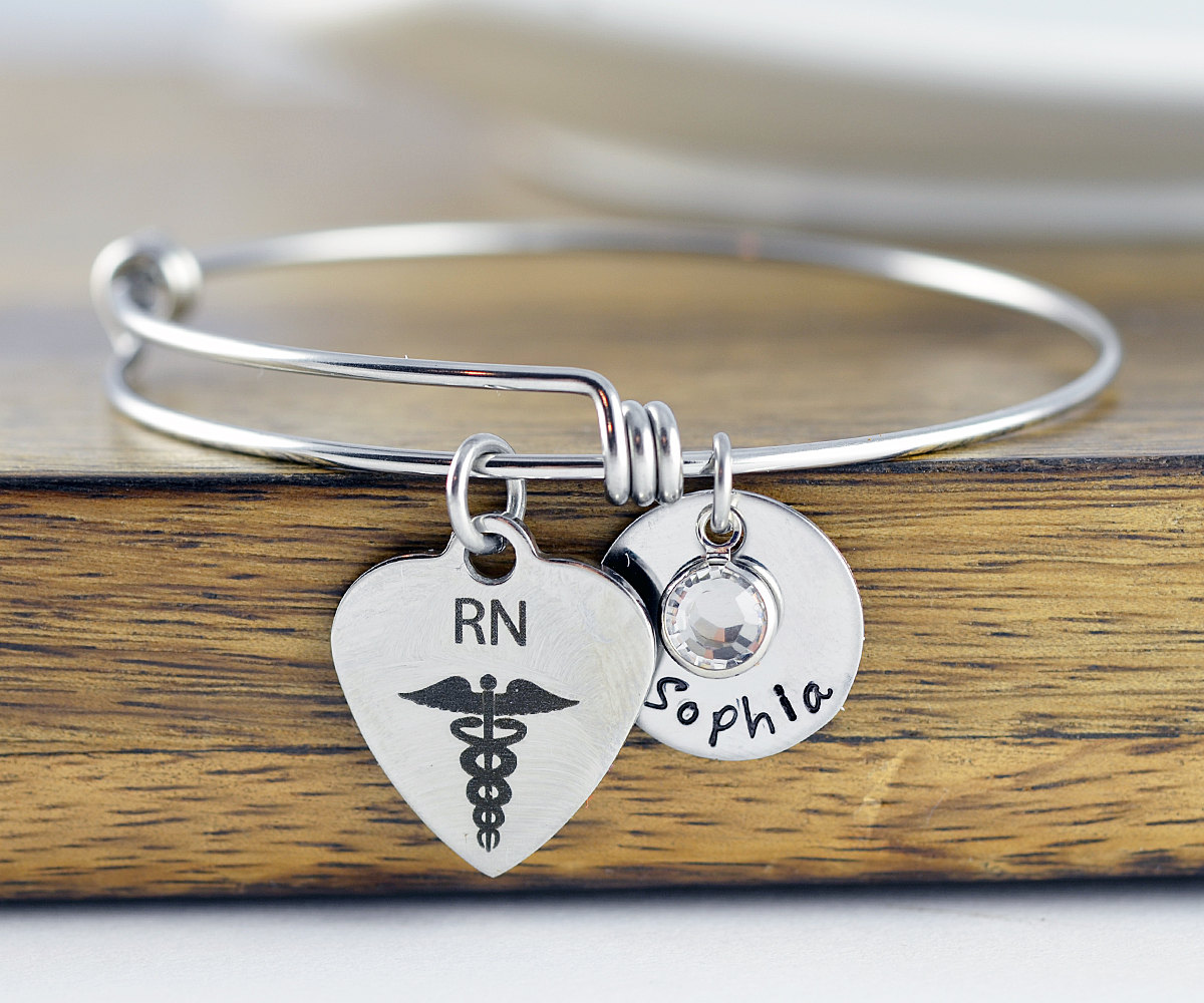 Nurse Gift - Gift For Nurse - Name Bracelet - Graduation Gift - Nursing Gift - Rn Gift - Nursing Student - Nurse Appreciation - Bff Gifts