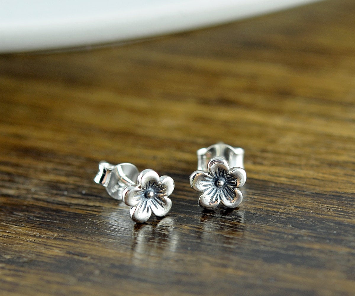Cherry Blossom Earrings - Bridesmaid Earrings - Flower Earrings - Cherry Blossom Jewelry, Bride Jewelry - Wedding Jewelry - Wedding Earrings