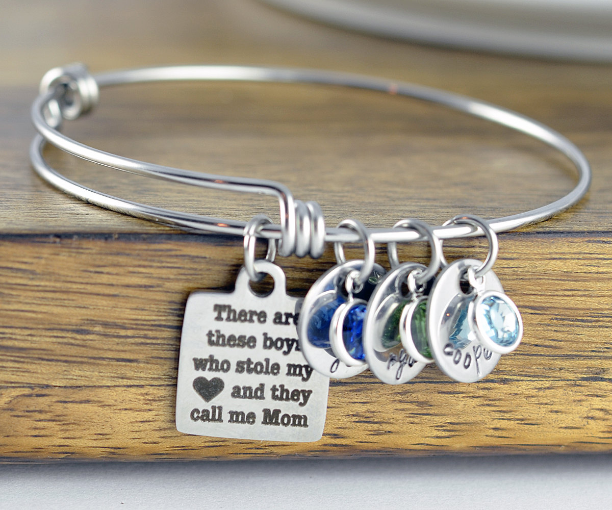 There's This Boy Who Stole My Heart He Calls Me Mom Bracelet / Mother And Son Bracelet, Mothers Jewelry, Mothers Day Gift, Mothers