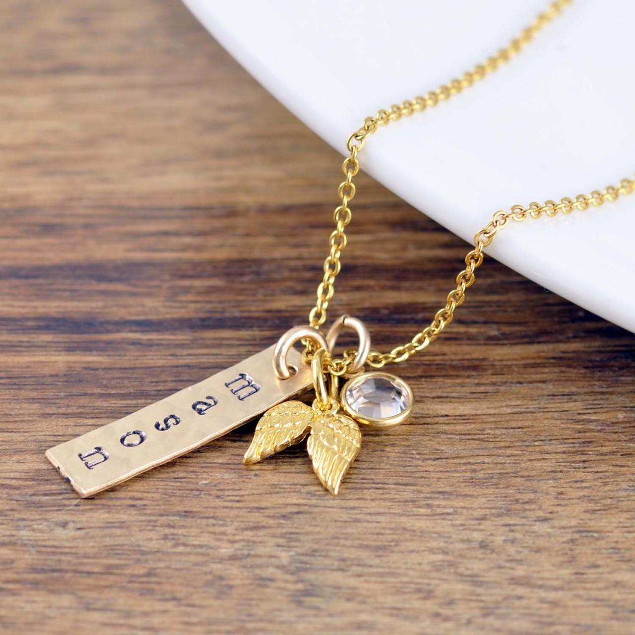 Gold Name Necklace, Baby Feet Necklace, Memorial Necklace, Memorial Jewelry, Remembrance Gifts, Baby Loss Gift, Miscarriage Remembrance