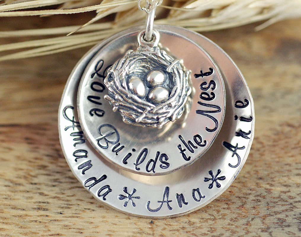 Mothers Necklace - Bird Nest Necklace - Nest Necklace - Mommy Necklace - Gifts For Wife - Gifts For Mom - Push Present