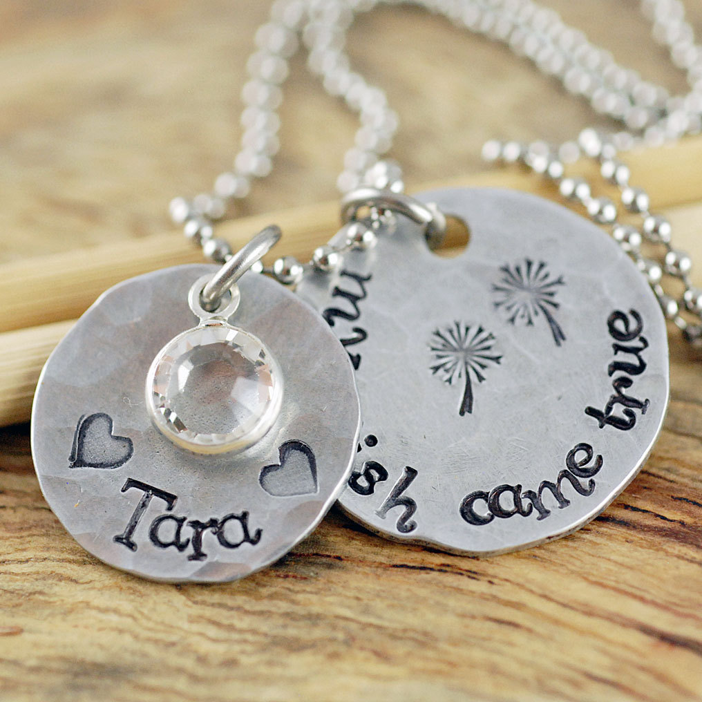 Baby Shower Gifts | Mom Gifts | Pregnancy Gifts | Due Date Custom, My Wish For You... Custom Personalized Necklace By Lucky Horn Gifts