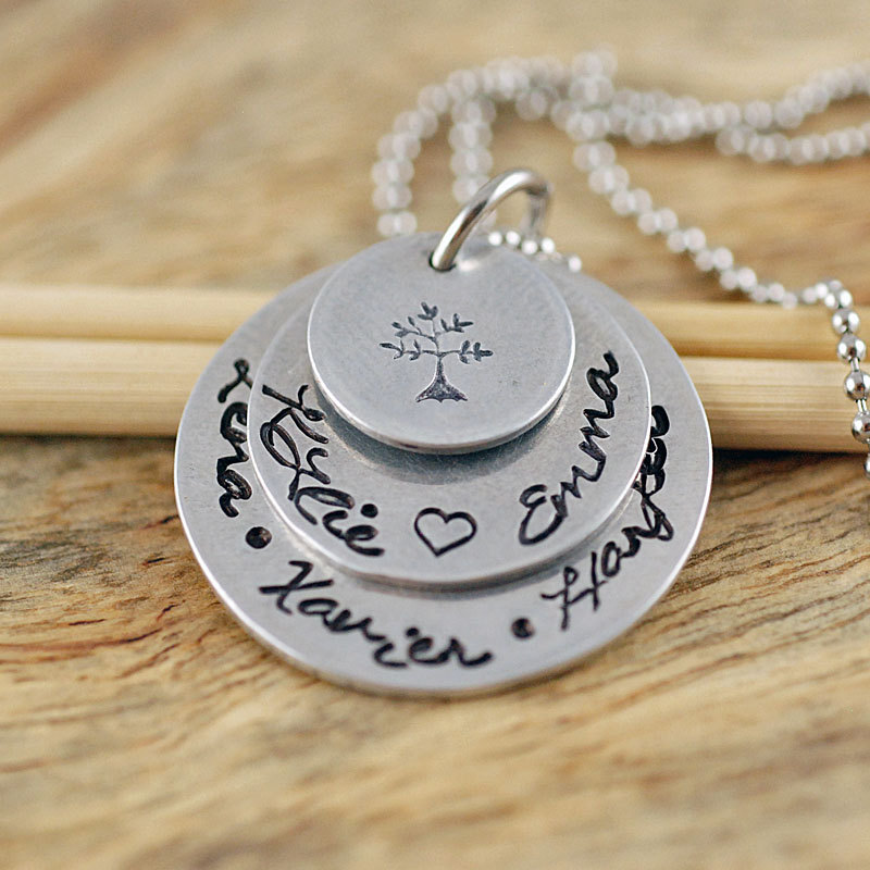 Personalized Family Tree Necklace | Family Tree Necklace For Mom | Grandmothers Necklace | Gifts For Mom | Mom Family Tree Necklace