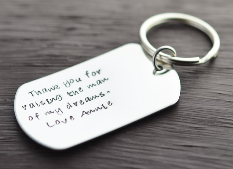 Personalized Key Chain, Hand Stamped Key Chain,father Of The Groom Gift,gift For Him, Fathers Day Gift,