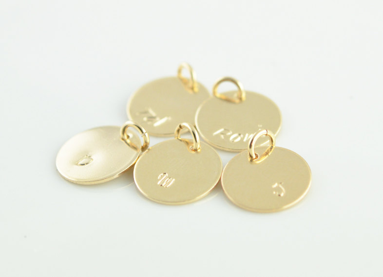 Add A 14k Gold Filled Initial/name Charm, Personalized Disc