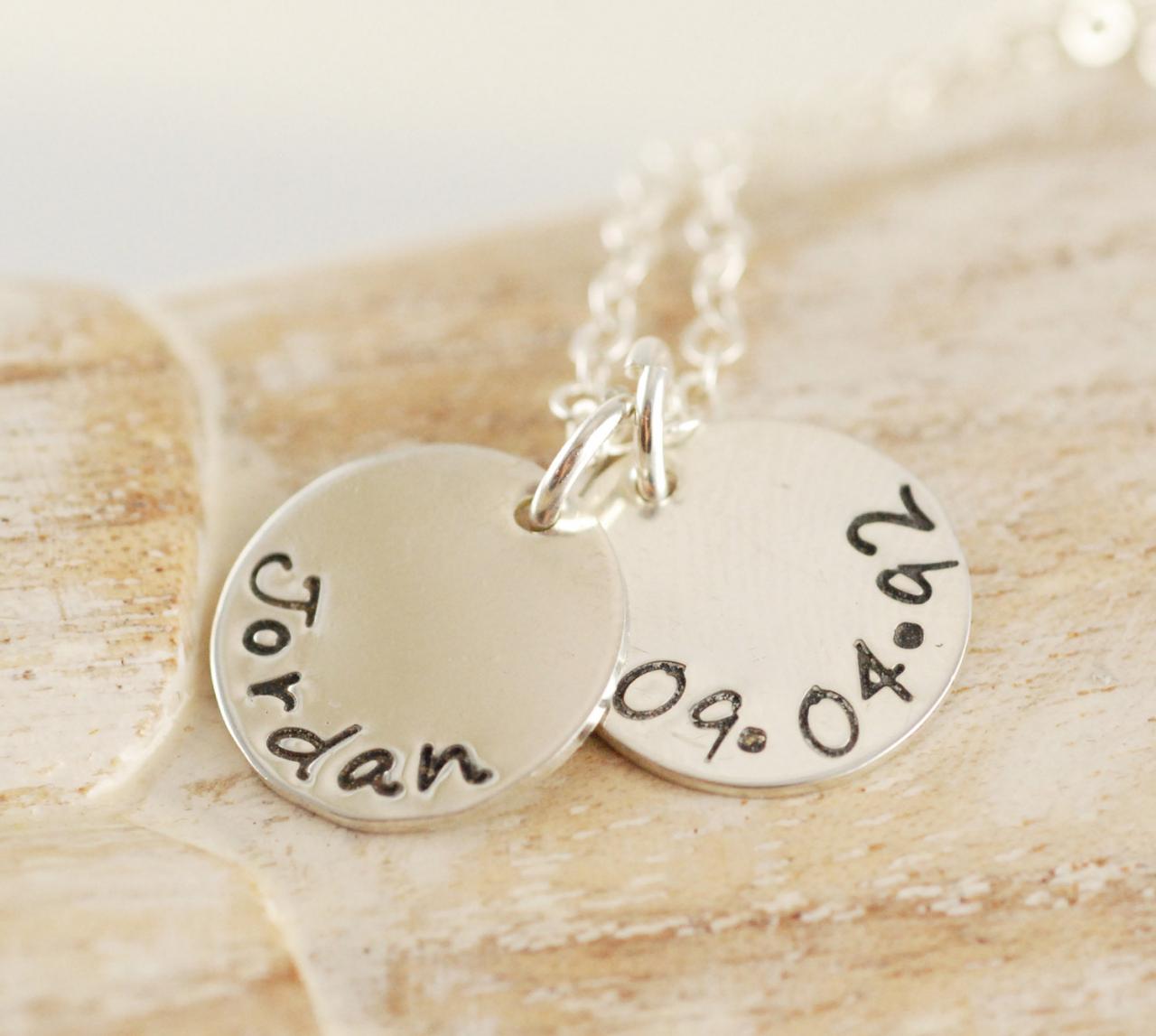 Hand Stamped Necklace - Hand Stamped Mommy Necklace - Personalized Stamped Necklace - Childrens Names - Hand Stamped Necklace