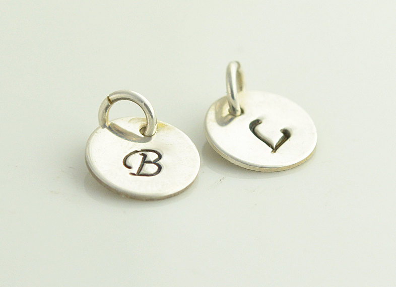 Add on a sterling silver initial charm, personlized initial charm