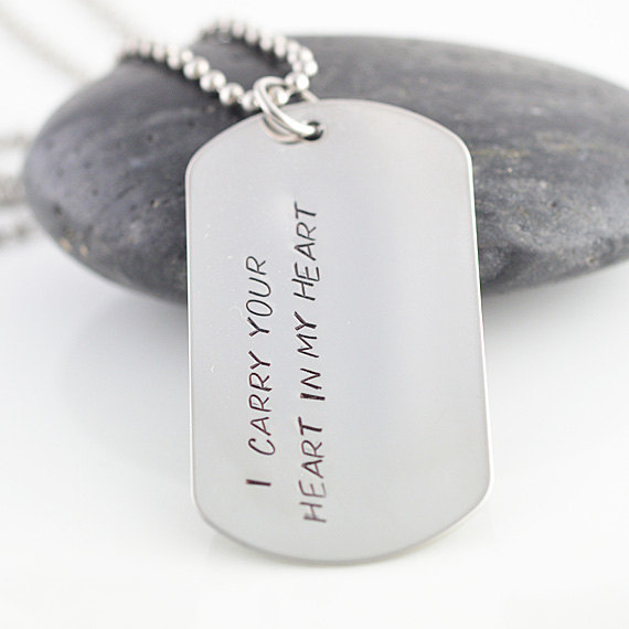 Hand Stamped Mens Necklace, Personalized Dog Tag Necklace ,mens Personalized Jewelry, Valentines Gift For Him