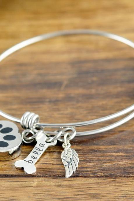 Personalized Dog Cremation Bracelet, Pet Memorial Bracelet, Pet Memorial Jewelry, Cremation Bracelets, Christmas Gifts, Loss Of Dog