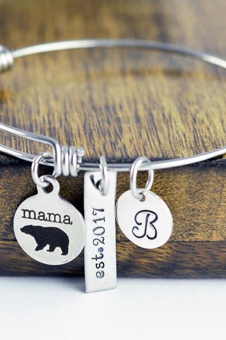 New Mom - New Mother Gift - Mama Bear Bracelet - Mama Bear Jewelry - Bear Bracelet - Mama Bear Jewelry - Mothers Bracelet - Mom Bracelet