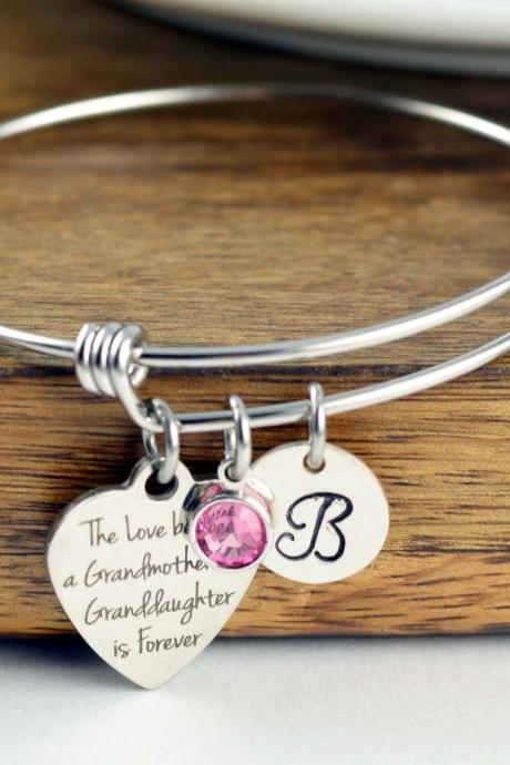 The Love Between A Grandmother and Granddaughter Is Forever Bracelet, Gift for Grandmother, Gift for Grandma, Grandmother Gift, Grandma Gift