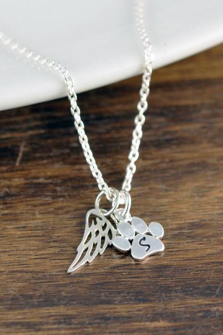 Silver Dog Paw Necklace, Pet Memorial Jewelry, Dog Paw Charm Necklace, Dog Lover Necklace, Dog Lover Gift, Animal Lover Gift, Dog Mom Gift