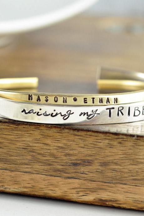 Personalized Mother Bracelet, Mommy Bracelet, Tribe Bracelet, Mothers Day Gift, Gift For Mom, Mother's Jewelry, Name Cuff Bracelet