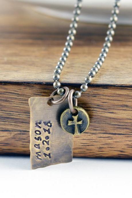 Dads Necklace, Gift For Dad, Personalized Gift For Dad, Birthday Gift For Dad, Dog Tag Necklace, Mens Personalized Necklace, Mens Jewelry