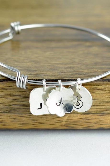 Personalized Bracelet - Mothers Bracelet - Personalized Bracelet - Mothers Jewelry - Initial Bracelet - Mothers Day Gift - Silver Bracelet