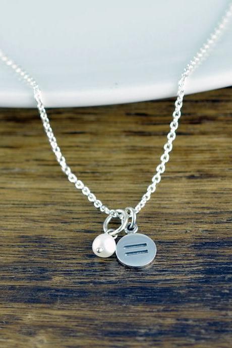 Equality Necklace, Equal Rights Jewelry, Equal Sign, Lgbt Necklace, Allies Necklace, Gay Pride Necklace, Marriage Equality, Lgbtq Jewelry