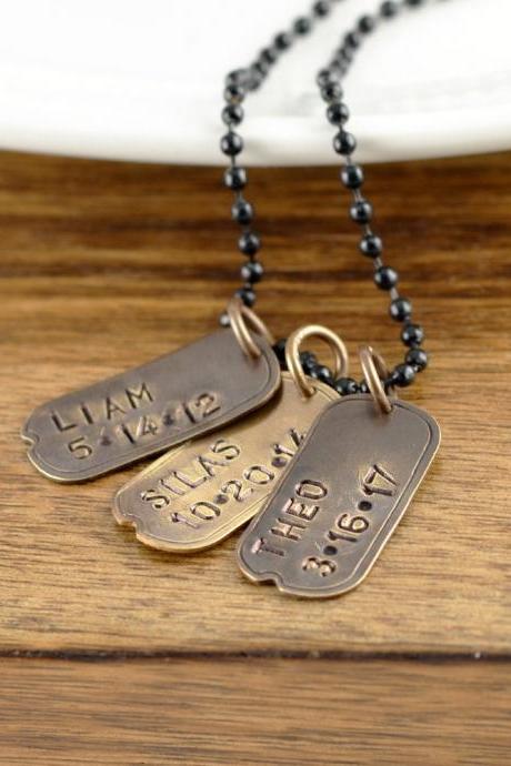 Mens Necklace, Mens Gift, Mens Jewelry, Dog Tag Necklace, Dog Tag Jewelry, Gift For Dad, Husband Gift, Dad Necklace, Gift For Him