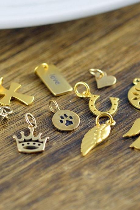 Gold Charm, Add A Charm, Add On, Gold Charms