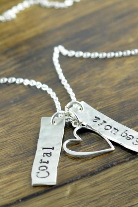 Personalized Mom, Gifts for Mom, Personalized Gifts, Mother's Necklace, Mom Jewelry, Kids Name Necklace, Custom Stamped Necklace