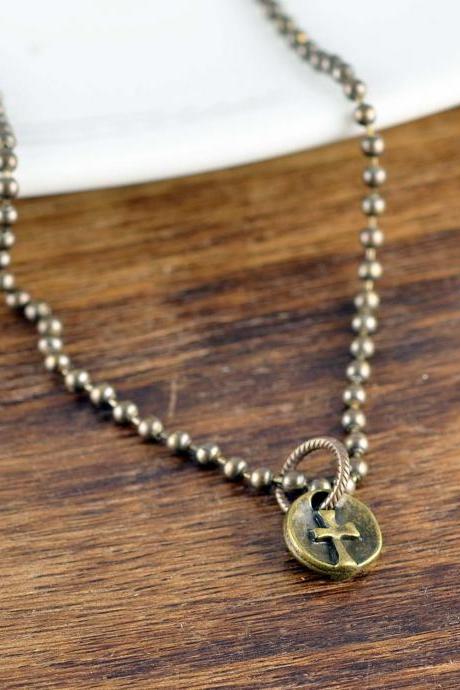 Mens Cross Necklace - Mens Necklace - Anniversary Gift - Boyfriend Gift - Husband Gift - Cross Jewelry - Gift for Him - Gift for Boyfriend