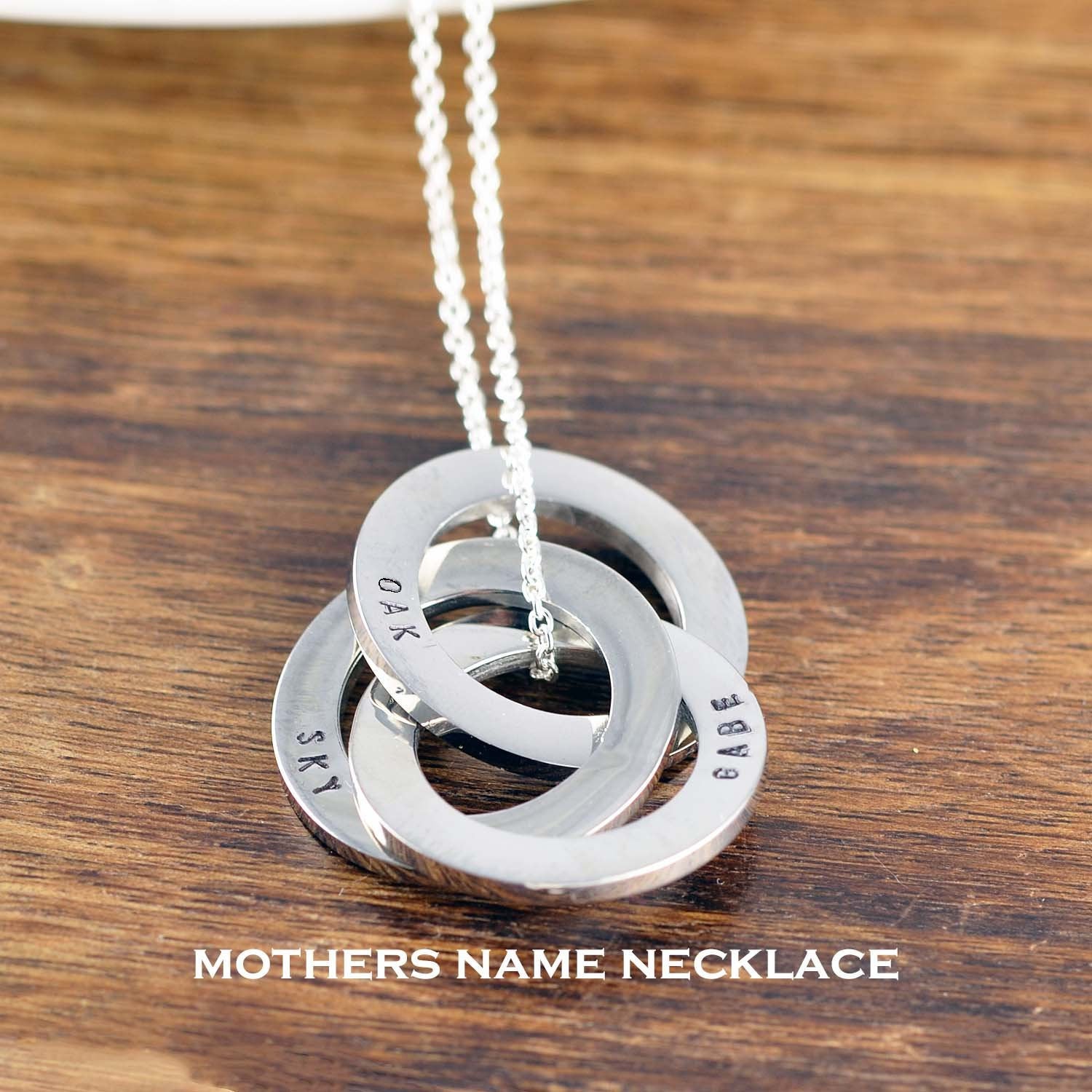 child name necklace for mother