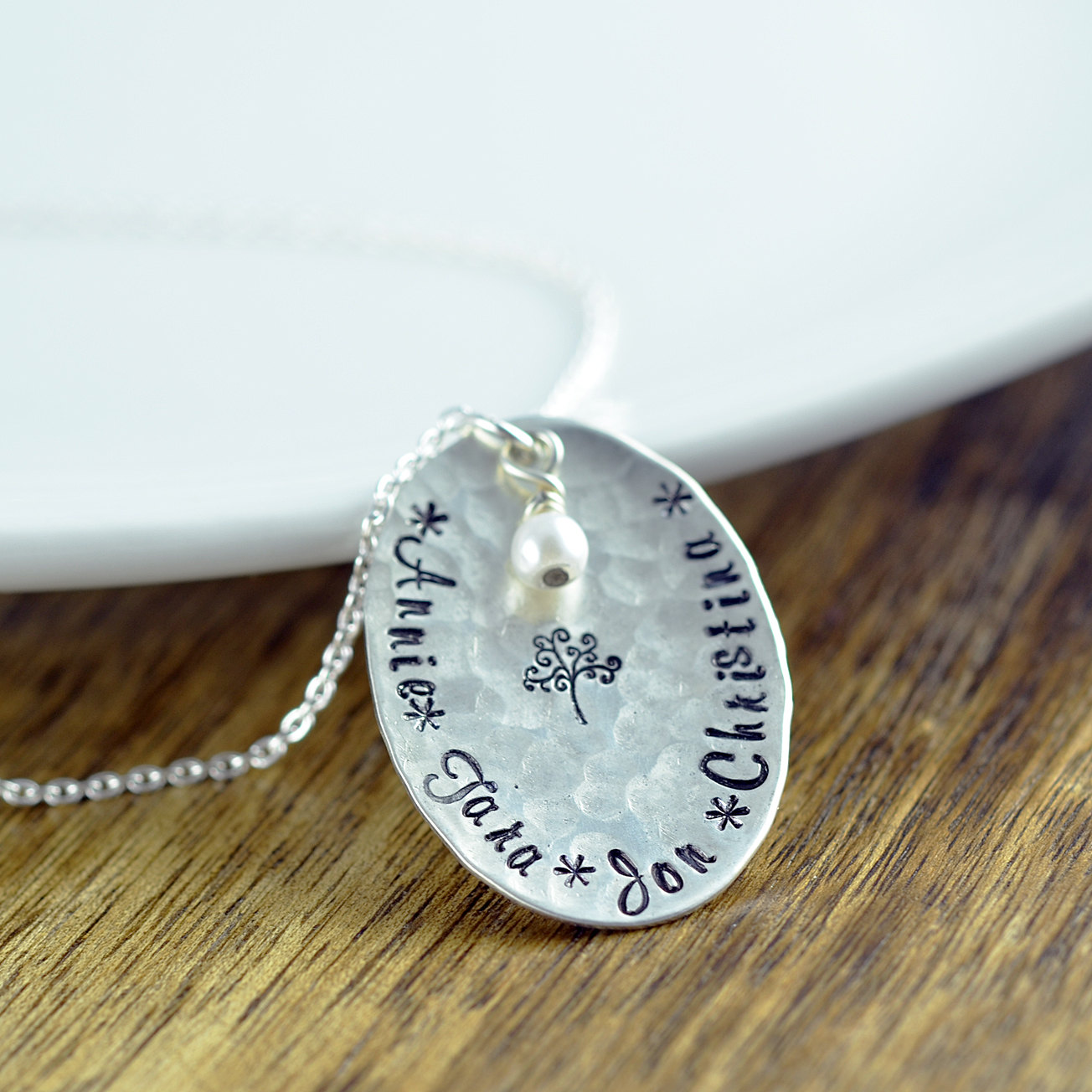 Personalized Family Tree Necklace, Family Tree Necklace For Mom