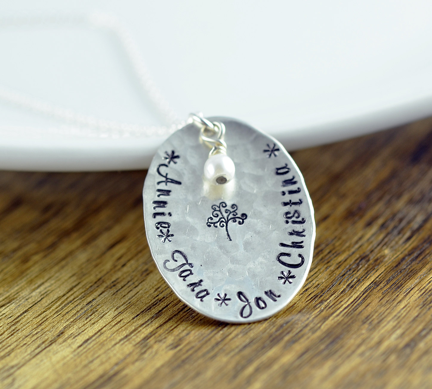 Personalized Family Tree Necklace, Family Tree Necklace For Mom
