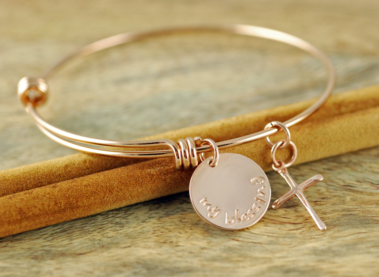 Divine Blessings Bracelet, Gold/Cream/Rose Gold